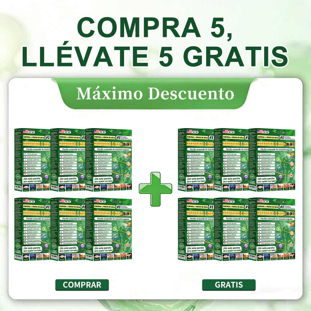 Tienda Oficial de EE. UU. 🇺🇸 | 🧑⚕️🩺 Curalona® Moringa · Berberina × NAD+ Parche de Nano-Microagujas Avanzado 10 en 1 — Una vez al día, resultados visibles en 7 días