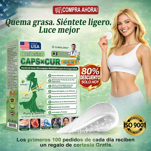 🔥 Parches de Microneedles 10 en 1 Mejorados de Curalona® — Sinergia de Berberina y NAD+ para favorecer la salud metabólica, promover la renovación cutánea y aliviar las molestias articulares — Resultados visibles en 7 días