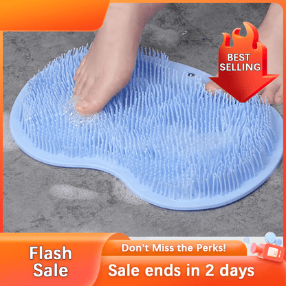 🏆Flash Sale⚡ 50K+ SOLD! Almost Gone-💥Silicone Shower Foot Scrubber Mat,Best gifts