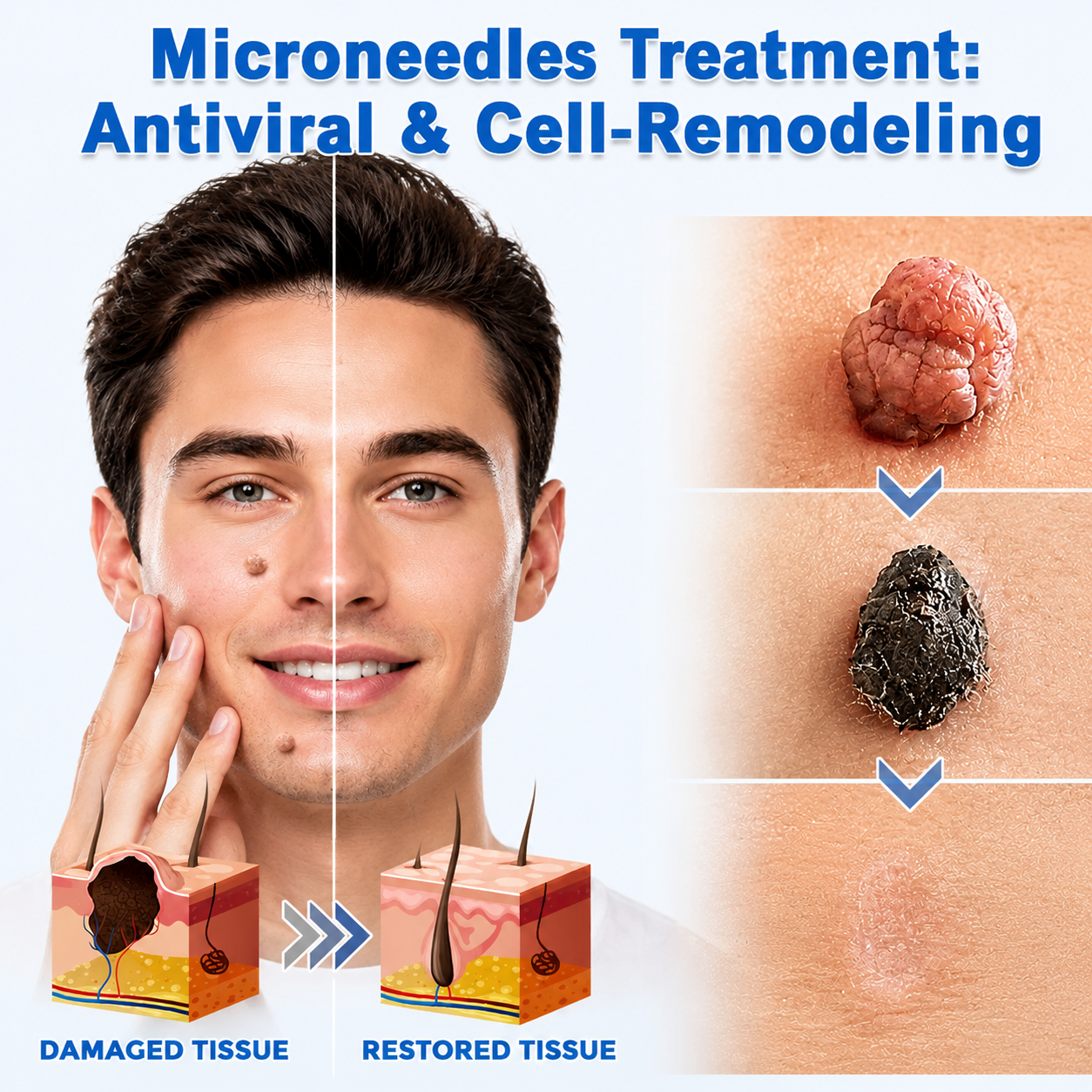 ✨Curalona® 2-in-1 Microneedle and Hydrocolloid Patch🍀 | Removes raised moles, acne, flat warts, and skin fibromas | Helps improve wrinkles, scars, and imperfections | Invisible patches for face and body