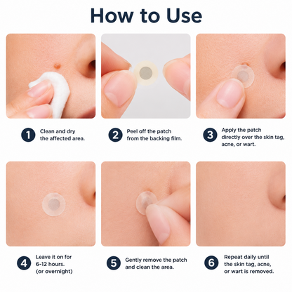 ✨Curalona® 2-in-1 Microneedle and Hydrocolloid Patch🍀 | Removes raised moles, acne, flat warts, and skin fibromas | Helps improve wrinkles, scars, and imperfections | Invisible patches for face and body