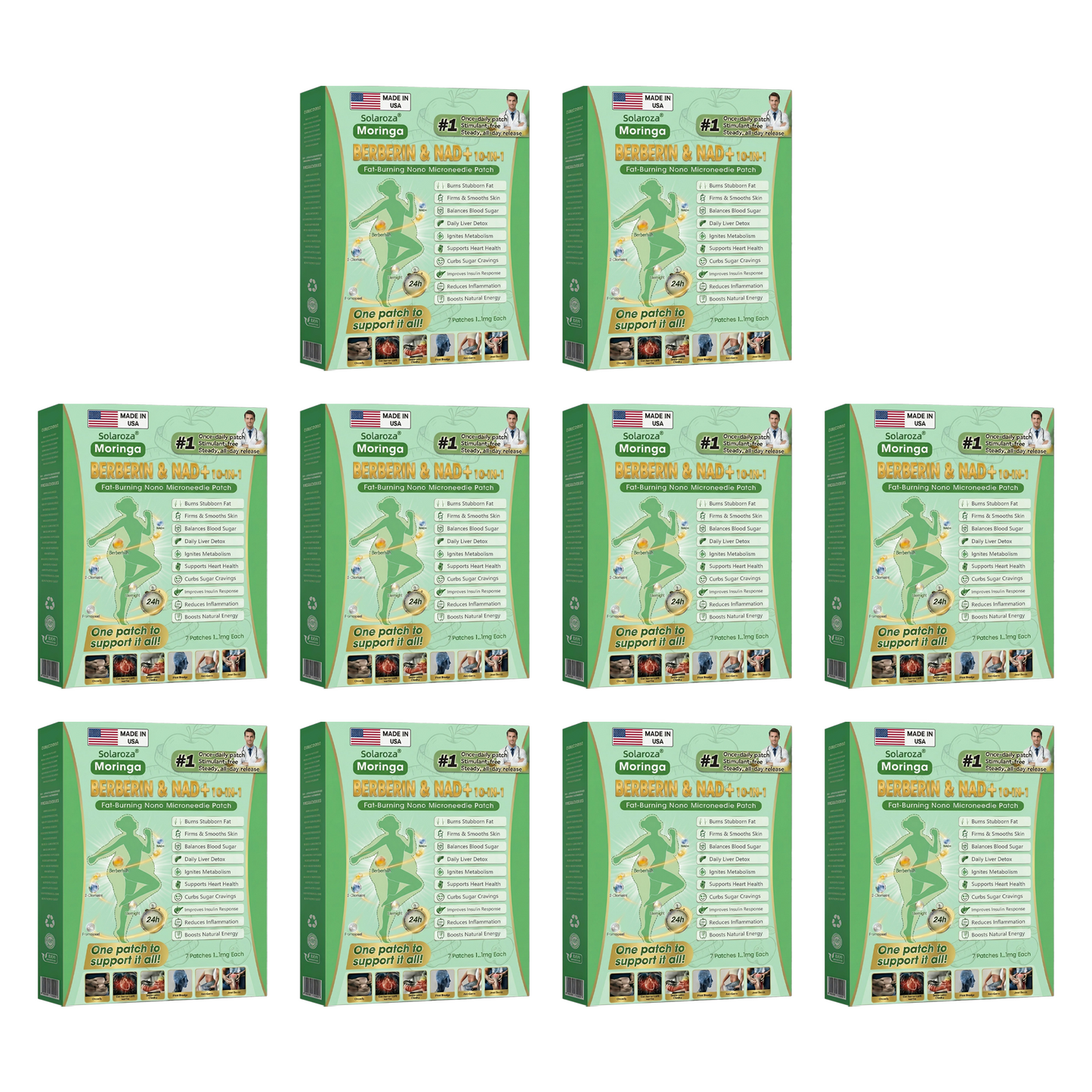 Official Solaroza® Centre | 🌎️ High-Precision 10-in-1 Weight Loss Patch with Berberine & NAD+
