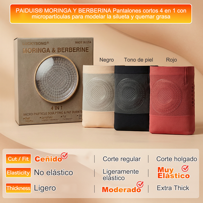 Tienda Oficial de la Marca | 𝓵𝓾𝓬𝓴𝔂𝓼𝓸𝓷𝓰® 2026 Pantalones Cortos Moldeadores y Quema-Grasas 4-en-1 con Moringa y Berberina