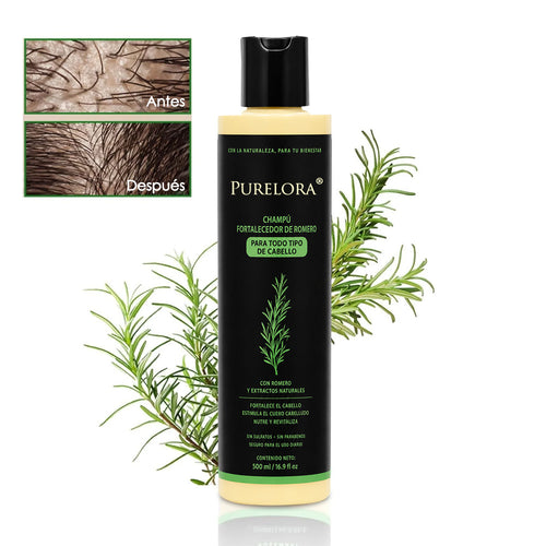 🔥ÚLTIMO DÍA 75% DE DESCUENTO⚡ Champú Purelora® de romero orgánico para el crecimiento del cabello