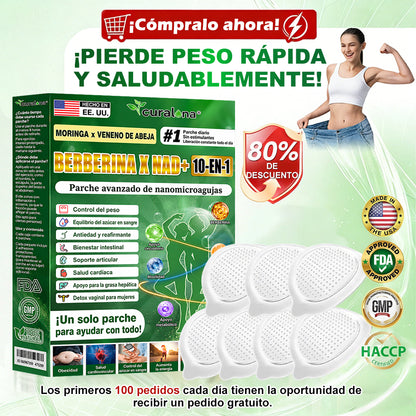 Tienda Oficial de EE. UU. 🇺🇸 | 🧑‍⚕️🩺 Curalona® Moringa · Berberina × NAD+ Parche de Nano-Microagujas Avanzado 10 en 1 — Una vez al día, resultados visibles en 7 días