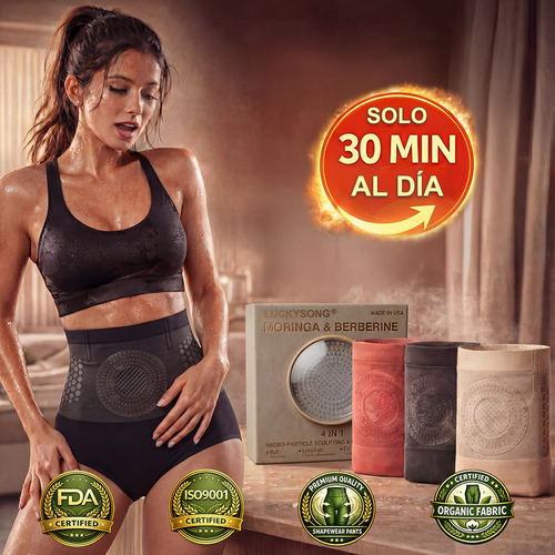 Tienda Oficial de la Marca | 𝓵𝓾𝓬𝓴𝔂𝓼𝓸𝓷𝓰® 2026 Pantalones Cortos Moldeadores y Quema-Grasas 4-en-1 con Moringa y Berberina