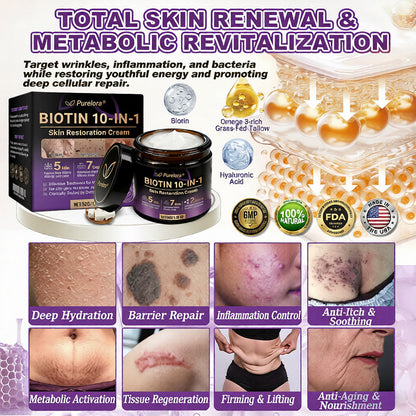 Made and Shipped from the USA 🍁 Purelora® Biotin 10-in-1 Skin Repair Cream — Last Day of Sale: 75% Off