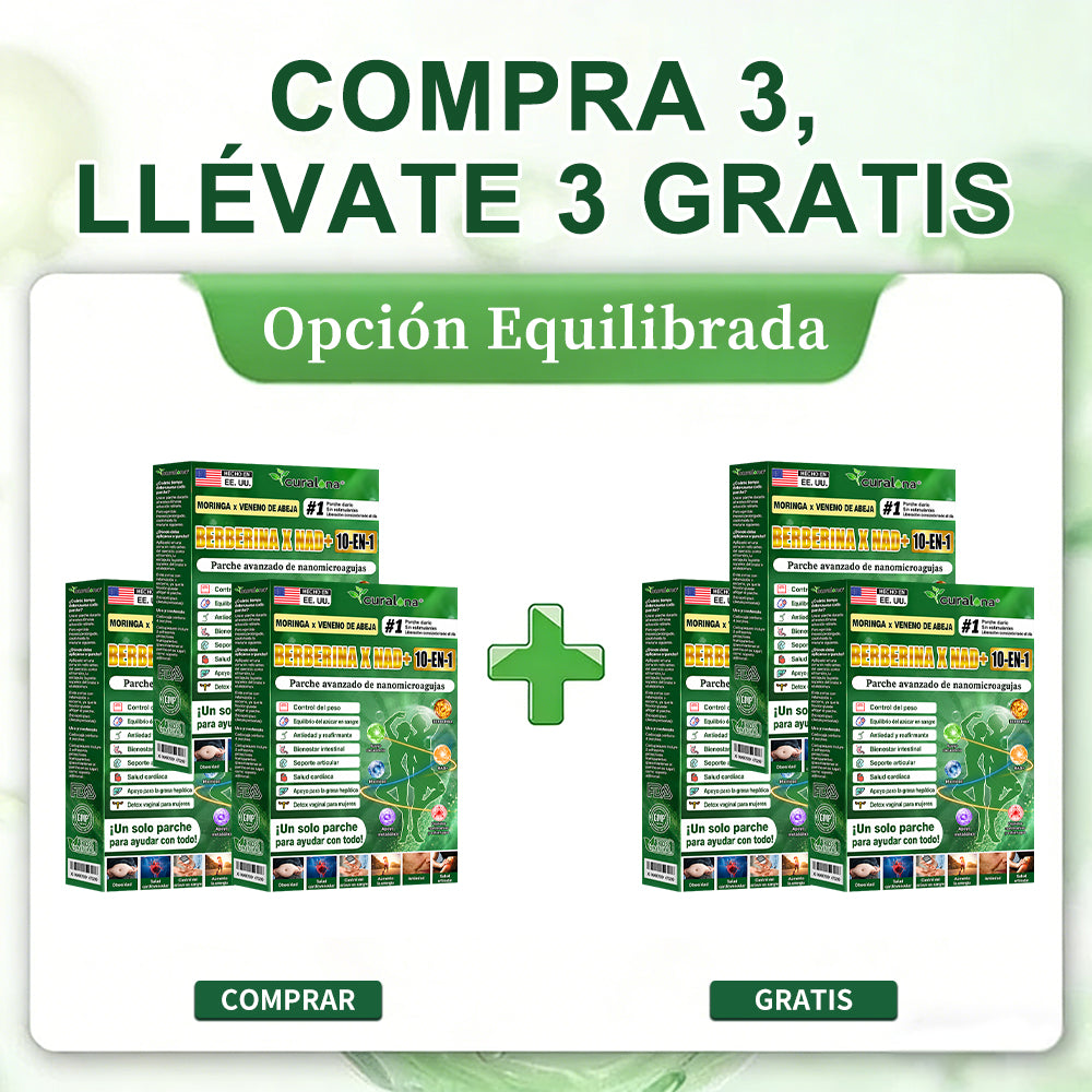 Tienda Oficial de EE. UU. 🇺🇸 | 🧑‍⚕️🩺 Curalona® Moringa · Berberina × NAD+ Parche de Nano-Microagujas Avanzado 10 en 1 — Una vez al día, resultados visibles en 7 días