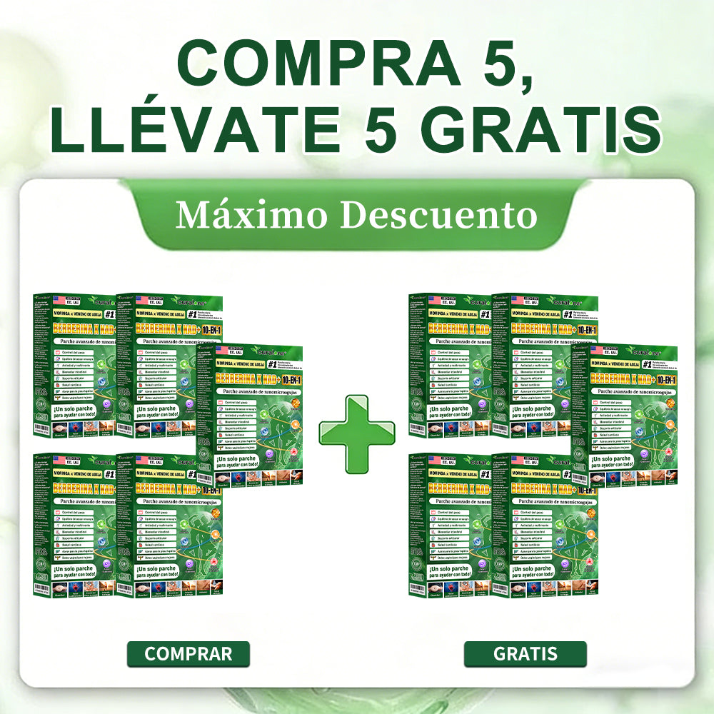 Tienda Oficial de EE. UU. 🇺🇸 | 🧑‍⚕️🩺 Curalona® Moringa · Berberina × NAD+ Parche de Nano-Microagujas Avanzado 10 en 1 — Una vez al día, resultados visibles en 7 días