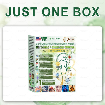 CURALONA® Parche Metabólico Nano de Microagujas ✈️ Solo 1 vez al día — cambios visibles en 7 días Fórmula con Berberina + Moringa ✅ Para grasa acumulada, piel flácida, niveles altos de azúcar, apnea del sueño, molestias en las articulaciones y más 💥