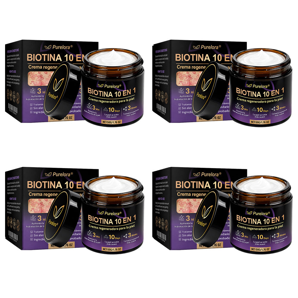 Fabricado y enviado desde EE. UU. 🍁 Purelora® Crema Reparadora de la Piel con Biotina 10 en 1 — Último día de oferta: 75% de descuento