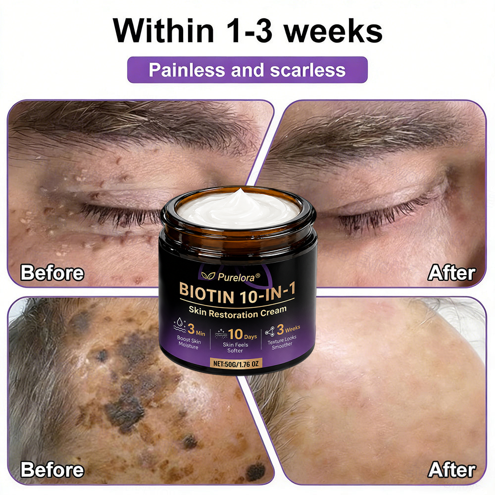 Fabricado y enviado desde EE. UU. 🍁 Purelora® Crema Reparadora de la Piel con Biotina 10 en 1 — Último día de oferta: 75% de descuento