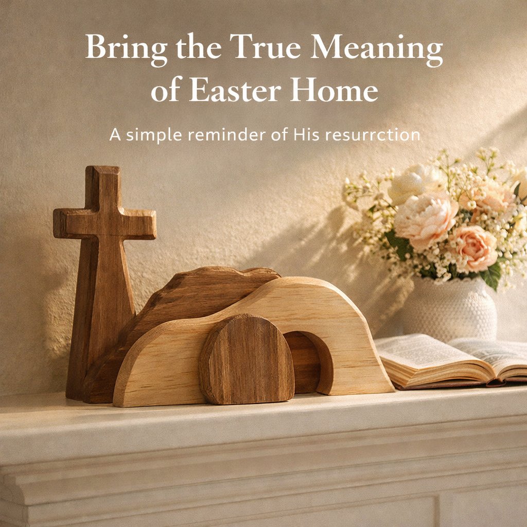 🎁Last Day 60% OFF🔥 - The Wooden Resurrection Cross & Empty Tomb That Reminds Your Family What Easter Is Really About