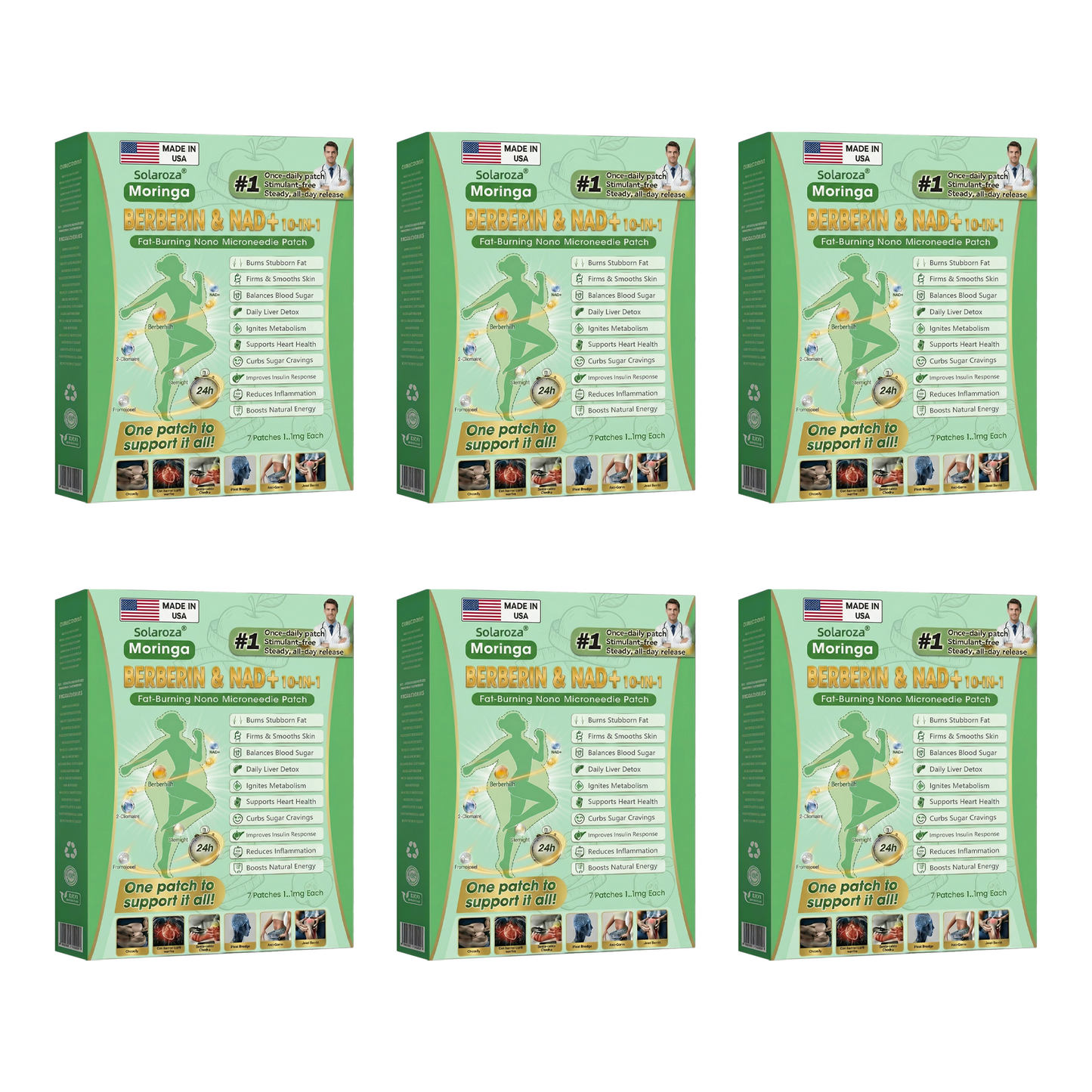 Official Solaroza® Centre | 🌎️ High-Precision 10-in-1 Weight Loss Patch with Berberine & NAD+