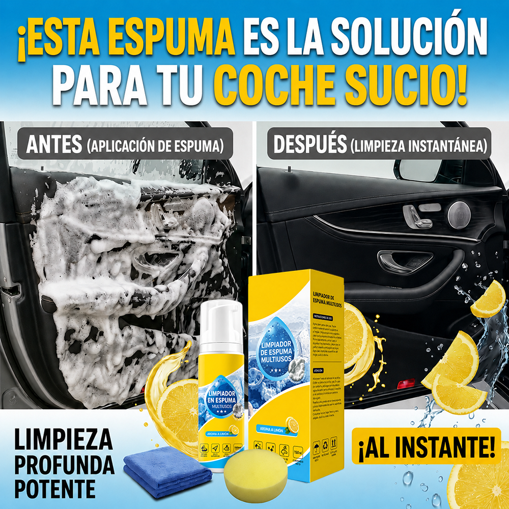 Último día – 80% de descuento 🔥 Espuma limpiadora multiusos 4 en 1