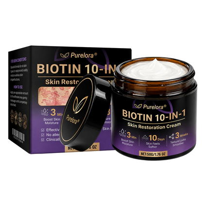 Fabricado y enviado desde EE. UU. 🍁 Purelora® Crema Reparadora de la Piel con Biotina 10 en 1 — Último día de oferta: 75% de descuento