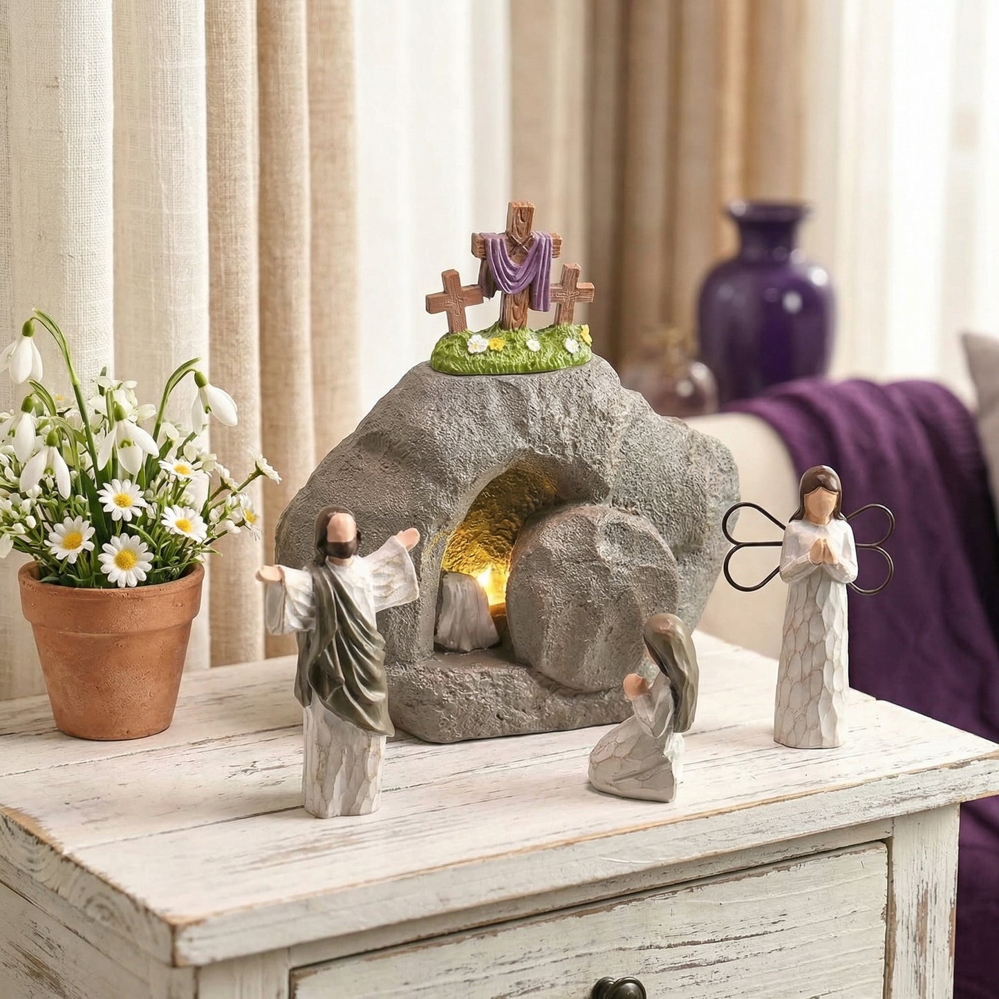 🎁Flash Sale 🎁 Resurrection Light Empty Tomb Easter Scene