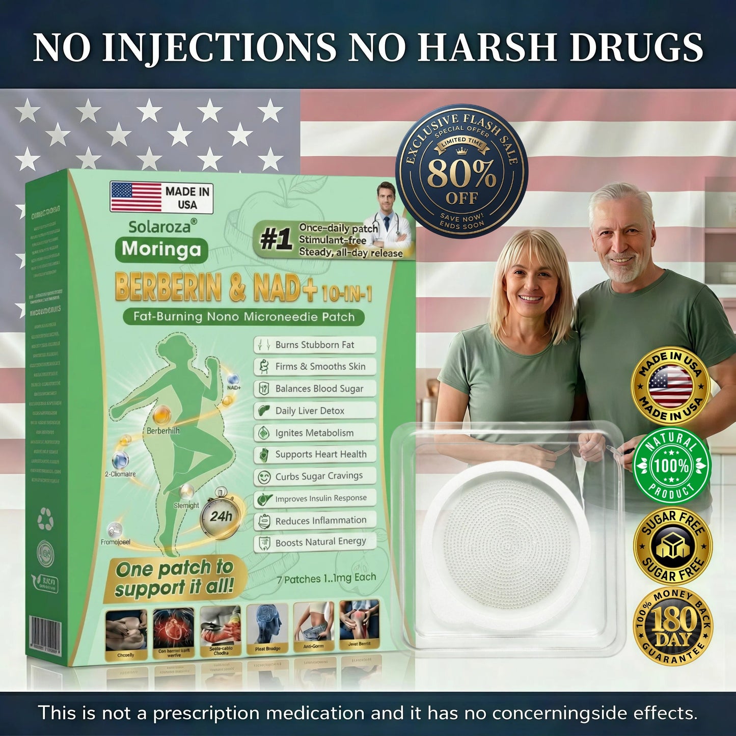 Official Solaroza® Centre | 🌎️ High-Precision 10-in-1 Weight Loss Patch with Berberine & NAD+