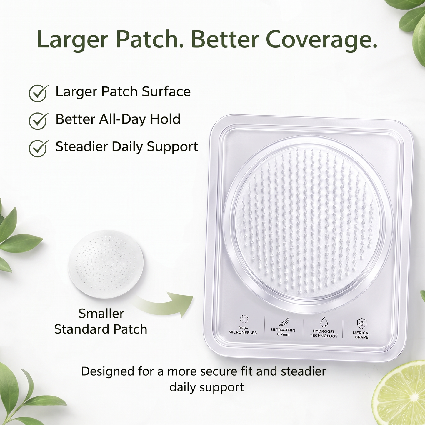 CURALONA® Parche Metabólico Nano de Microagujas ✈️ Solo 1 vez al día — cambios visibles en 7 días Fórmula con Berberina + Moringa ✅ Para grasa acumulada, piel flácida, niveles altos de azúcar, apnea del sueño, molestias en las articulaciones y más 💥